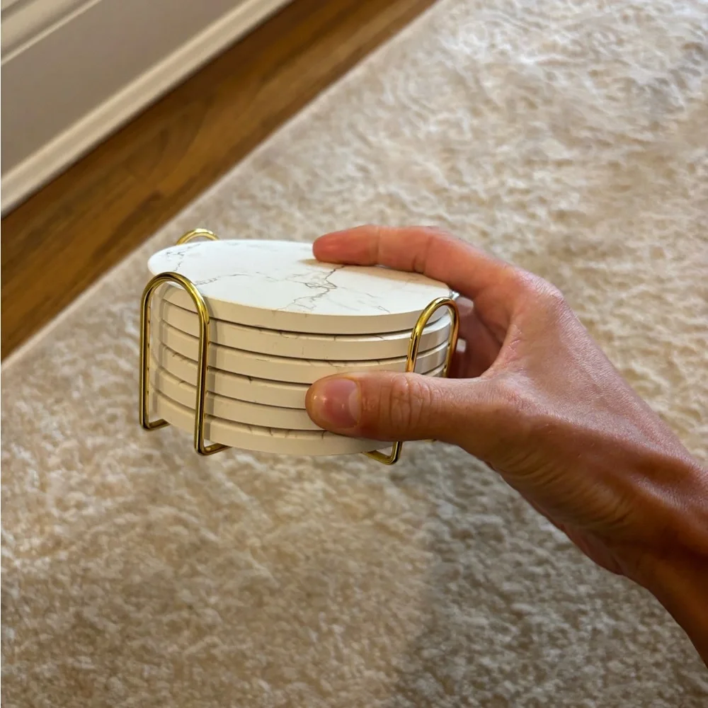 Amazon marble coasters with gold holder I never used them